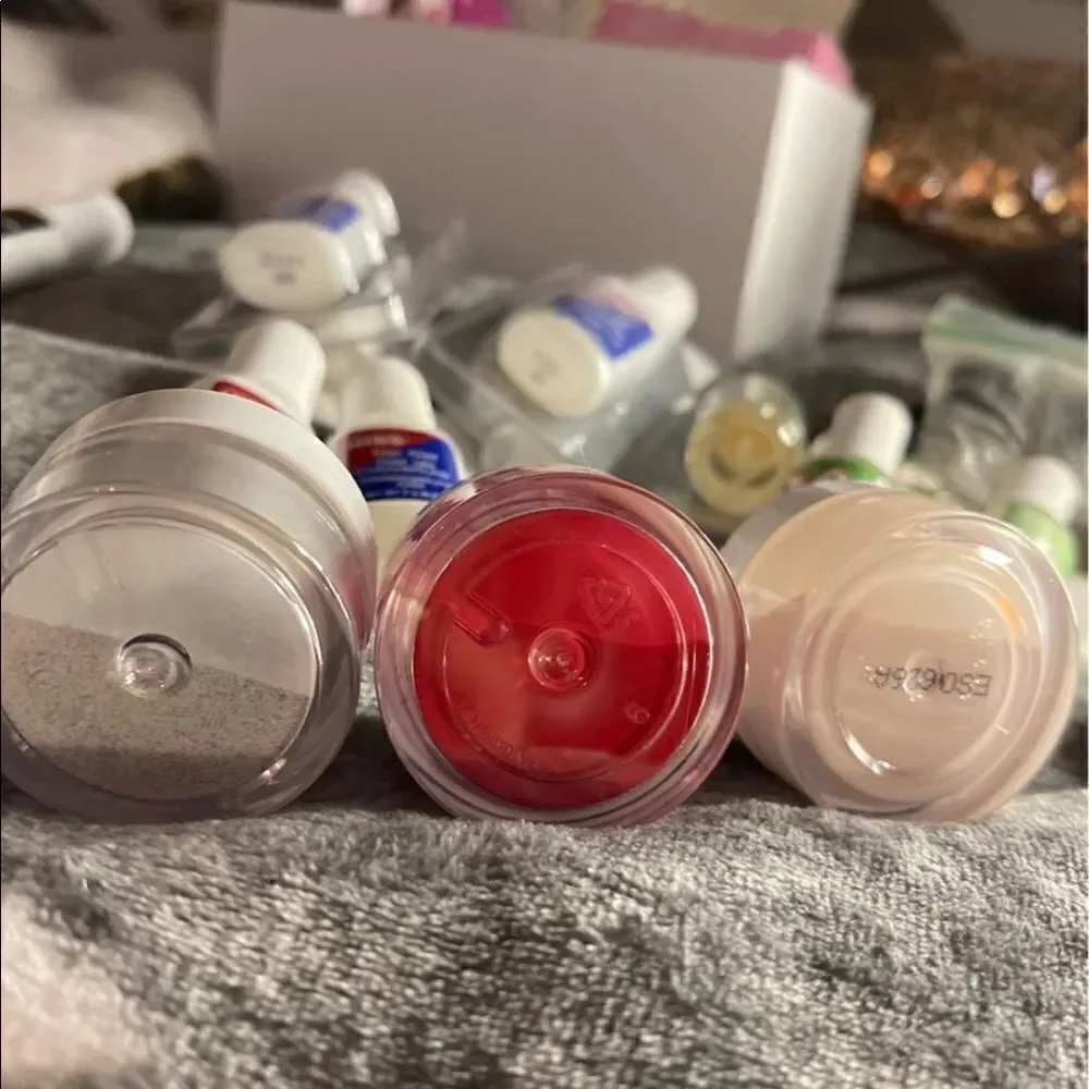 Huge lot faux fake nails, nail art nail dipping acrylic see all pictures